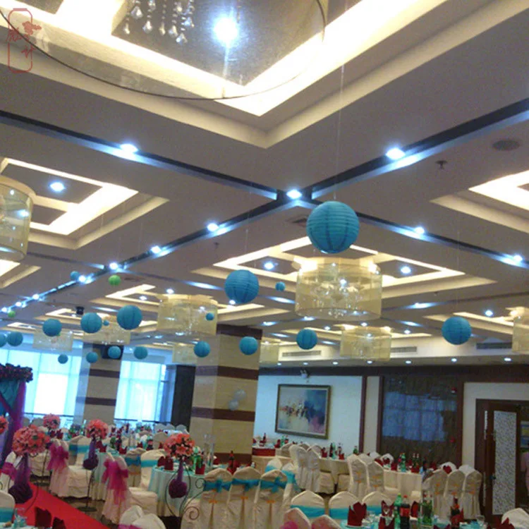 중추절과 봄 축제를 위한 흰색 종이 등불, 접이식 수제 원형 종이 등불 축제 소품