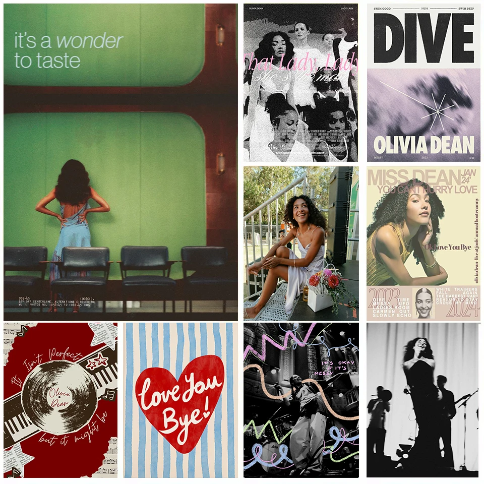 المغني البريطاني أوليفيا دين كلمات رجل أحتاج الموسيقى الجمالية المشارك HD مطبوعة حائط لوح رسم صور ديكور المنزل هدية #1