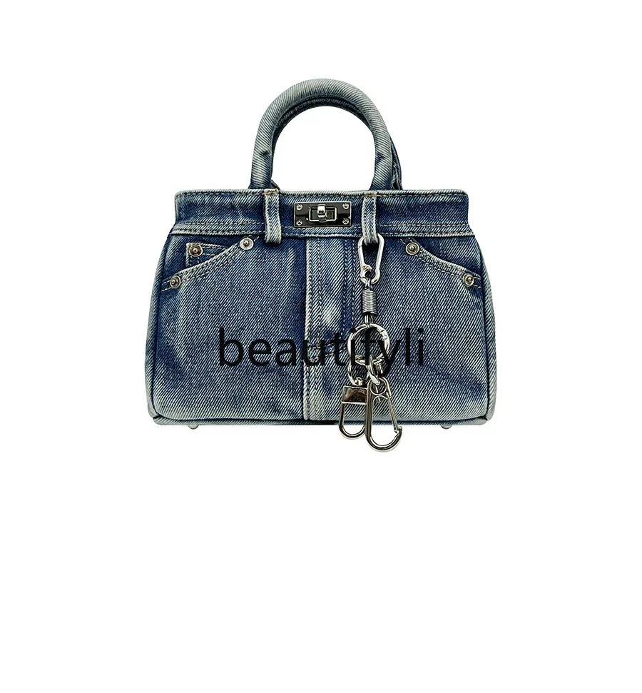 

Retro Jeans Platinum Bag Women's Hand Shoulder Crossbody Bag