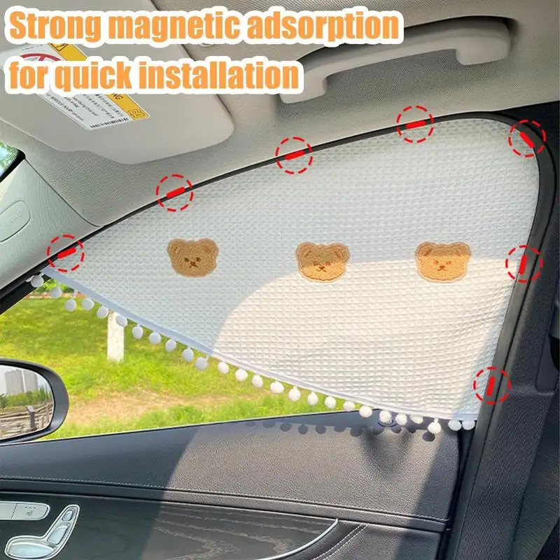 Car Side Window Drape Cartoon Car Front Rear Side Window Drapes Passenger Protection Privacy Keeping Side Window Blinds For