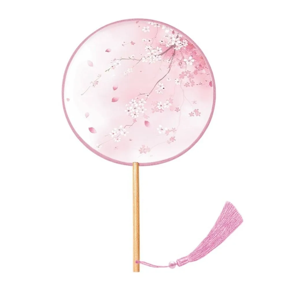 

Classical Chinese Style Chinese Style Fan with Pendant Handheld Embroidery Fan Floral Pattern Tassels Silk Fan Chinese Wedding