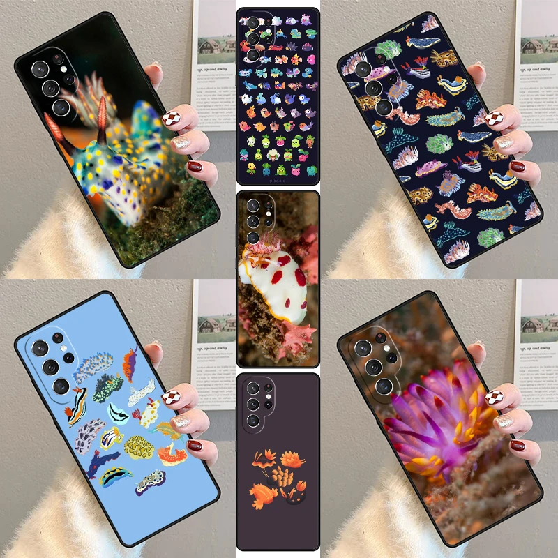 Nudibranch Sea Slug Phone Case For Samsung Galaxy S23 S21 S20 FE S24 S22 Ultra Note20 S10 S9 S8 Plus Silicone Cover