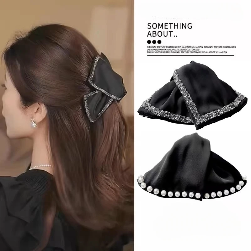

Заколка для волос Hepburn Feng Shui Diamond Pan, треугольная заколка, черная заколка в стиле ретро, заколка в виде акулы, большая заколка для волос, головной убор