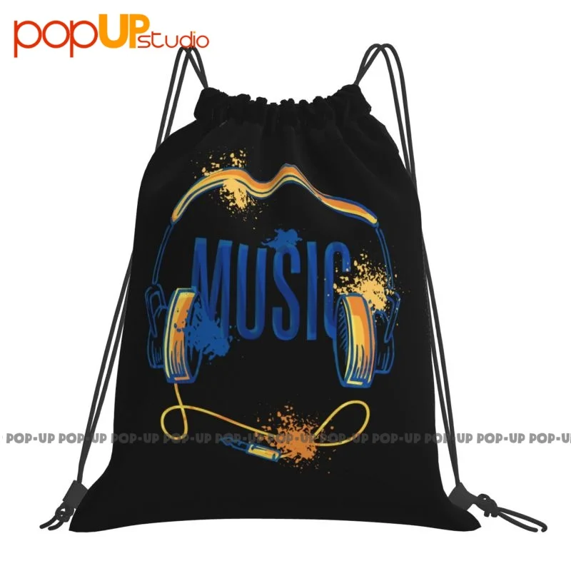 Music Lovers Songs Singer Guitarist Bands Geeks Drums Drawstring Bags Gym Bag Backpack Gymnast Bag