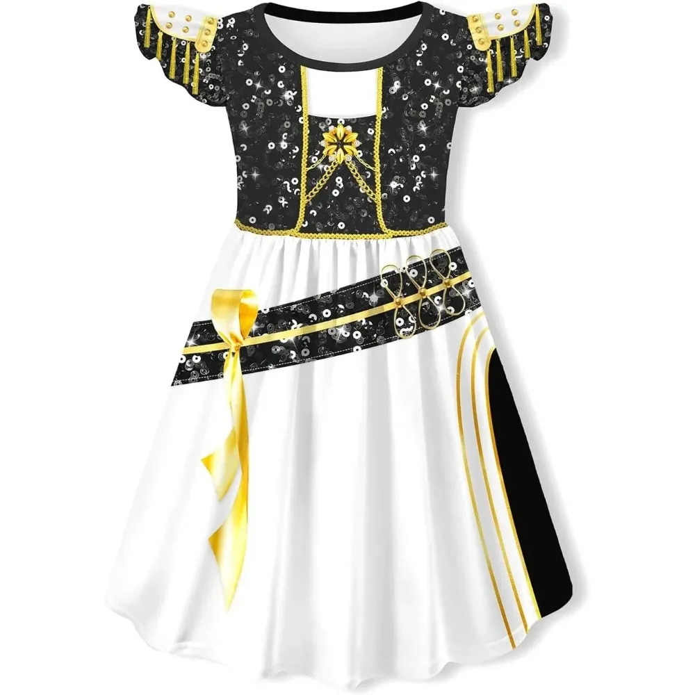 Película KPop Demon Hunters vestidos de Cosplay para niña personaje Huntrix disfraz de escenario actuación traje de fiesta de Halloween ropa