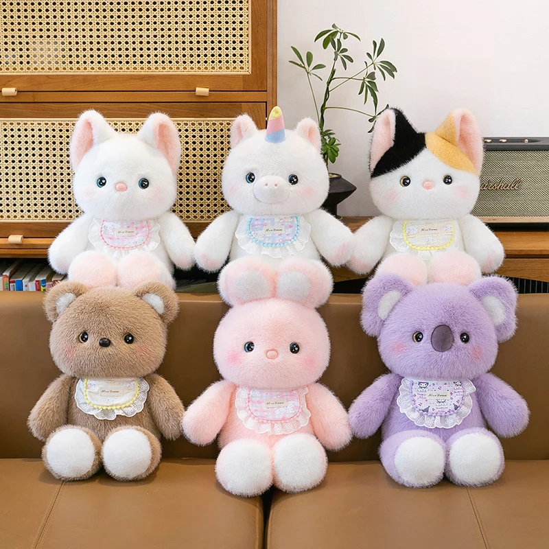 

Kawaii Plush Toy Cute Calico Cat Stuffed Doll Rabbit Soft Filled Doll Kids Birthday Gift for Childrens Festival Plushie Pillow