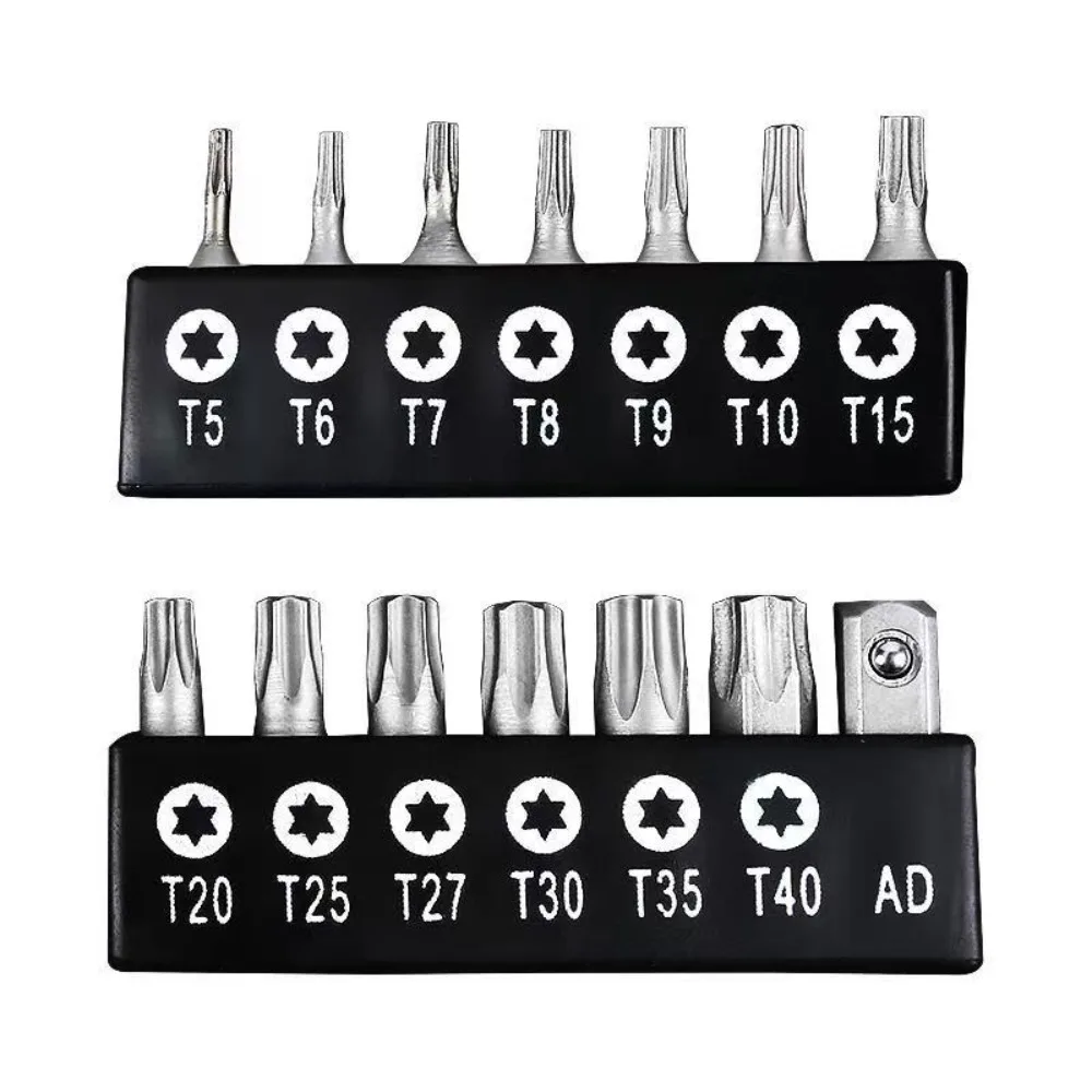 Torx-Schraubendreher-Bit-Set, manipulationssichere Sicherheitsbohrer, 25 mm lang, Flachkopf, 1/4 Zoll Sechskant-Schraubendreher, Handwerkzeuge T5-T40 – Detail 12