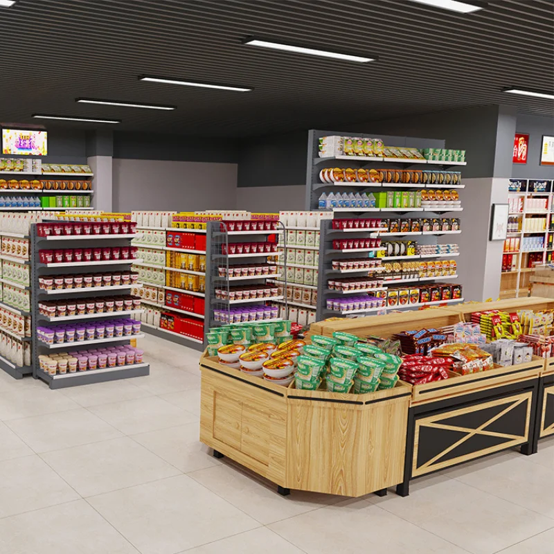 custom.High Grade Lower Price 6-shelf Light Duty Metal Rivet Shelving Standard Supermarket Shelves