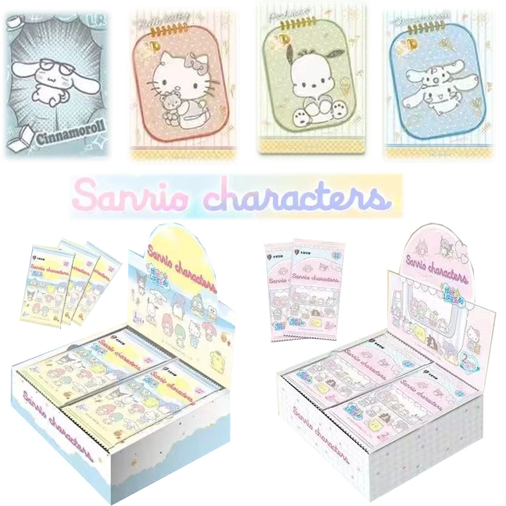 Wholesale Original Sanrio Kuromi Hello Kitty Shining Card Cartoon My Melody Collectible Children Gift Game Cards Toy For