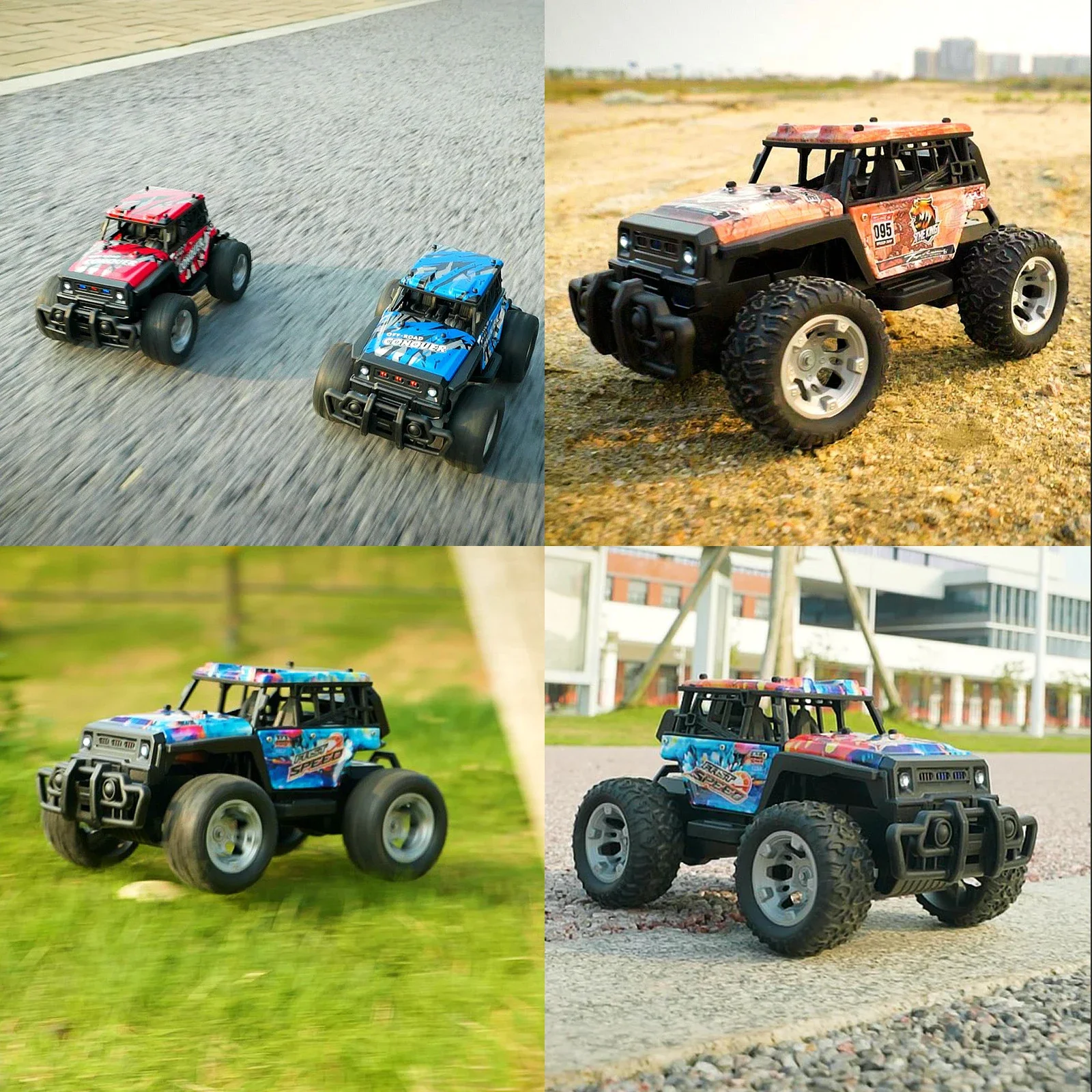 Hunter Q181 Rc Crawler 2.4G 4wd Rc Vrachtwagen Met Lichte Afstandsbediening Crossmotor Hoge Snelheid Off-Road Voertuig Speelgoed Kids Cadeau Rc Auto 'S