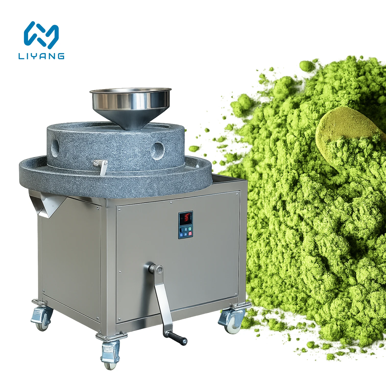 Artisan Automatic Electric Stone Mill Blue Stone Ultra Fine Matcha Powder Grinder Tea Powder Grinding Machine