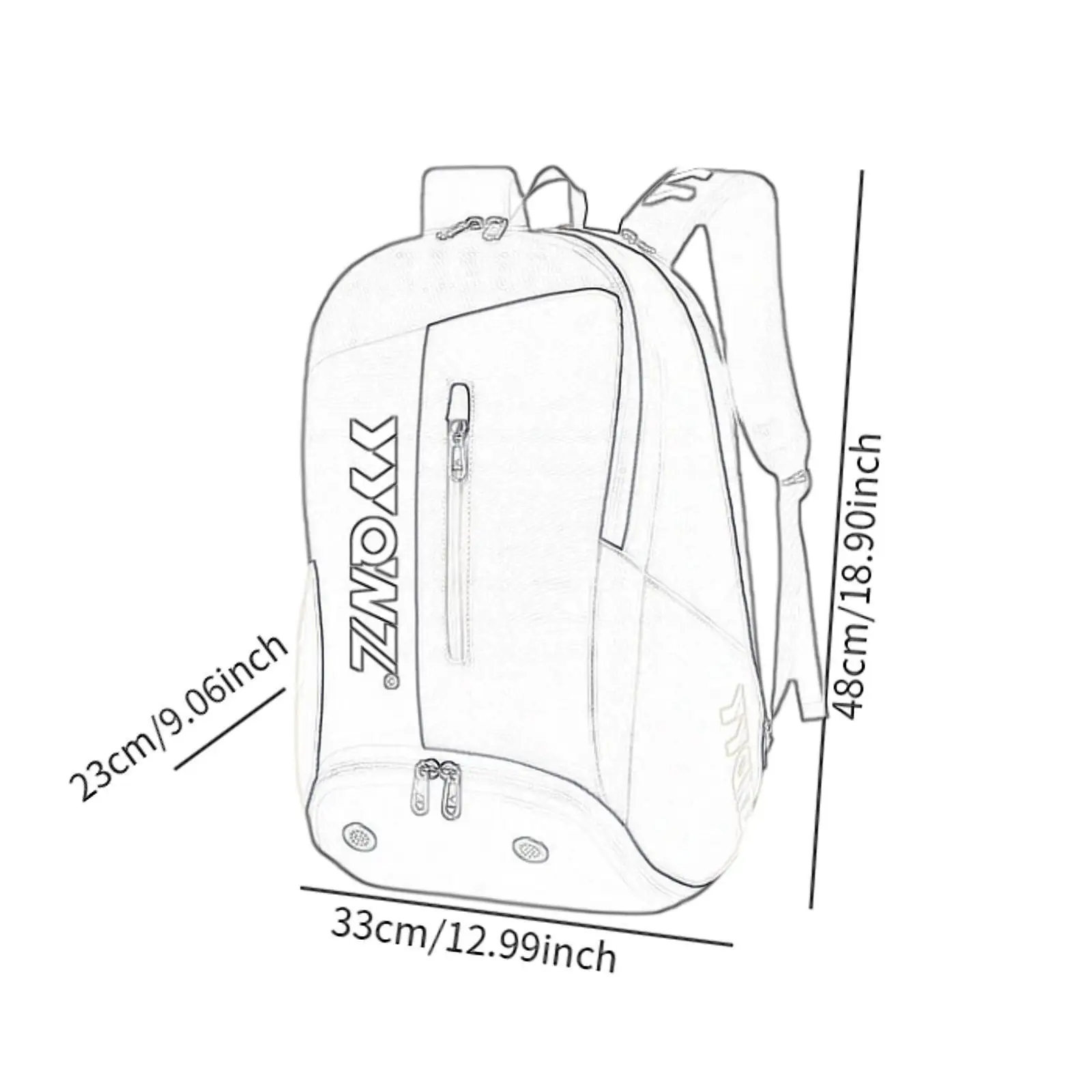 Bolsa feminina para badminton, mochila de tênis, equipamento, armazenamento de equipamentos de grande capacidade