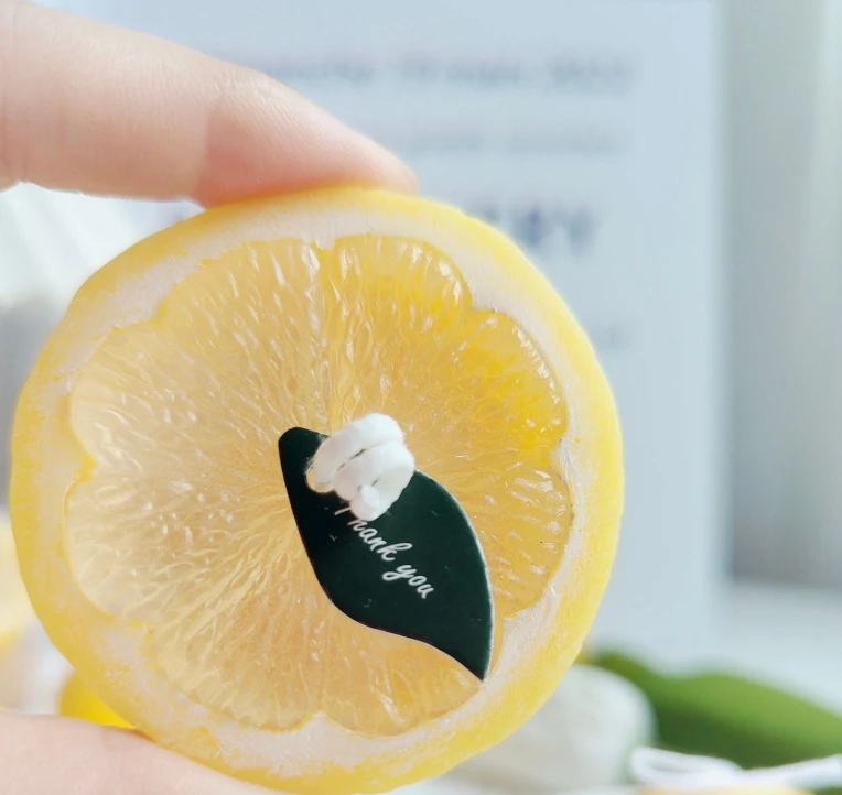 

7U9PNQCXLG лимонная ароматерапевтическая свеча, имитация фотографии, реквизит, украшение для дома