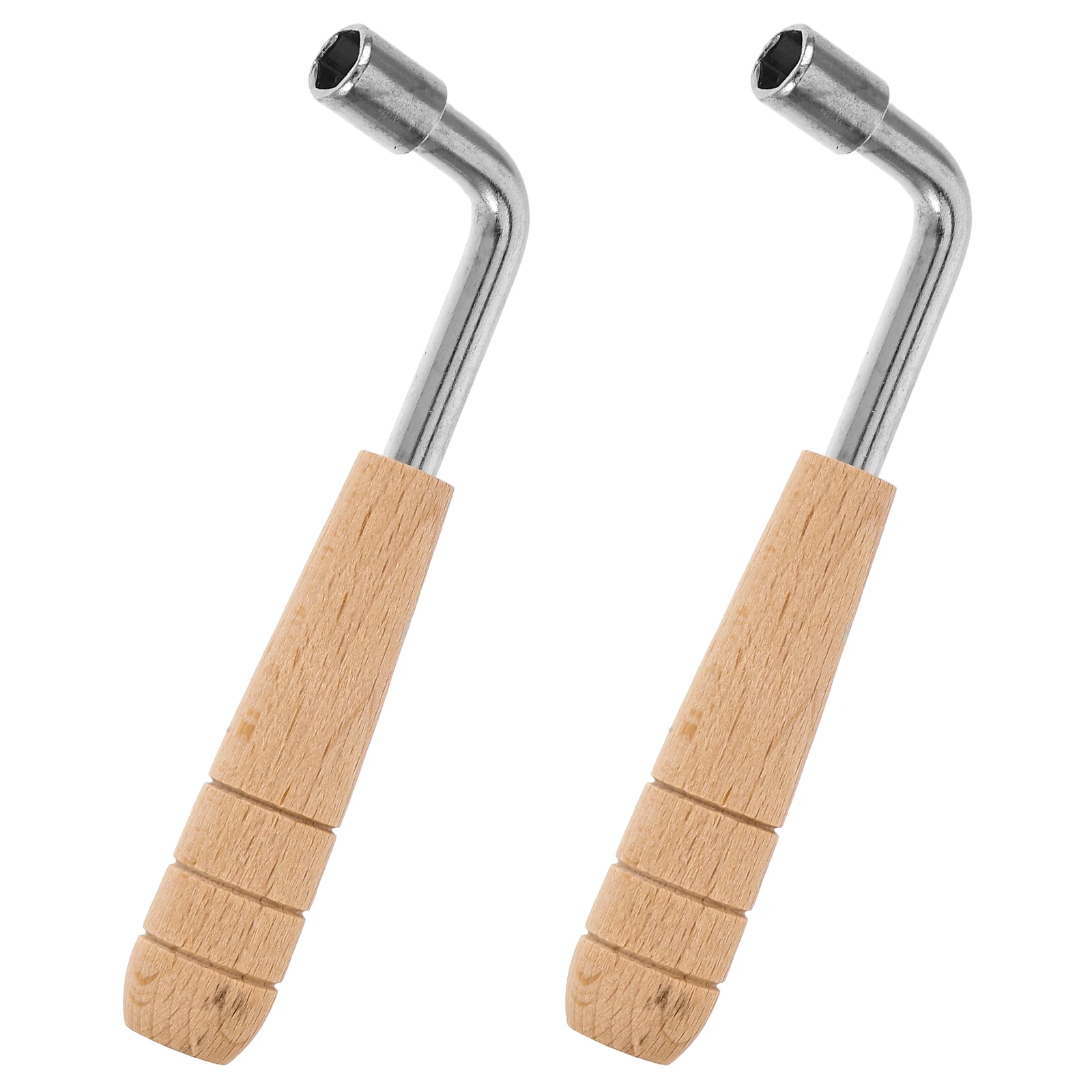 

2 Pcs Harp Wrench Convenient String Tuning Nut Driver Automatic Head Stainless Steel Bar Essential Tool for Harpists