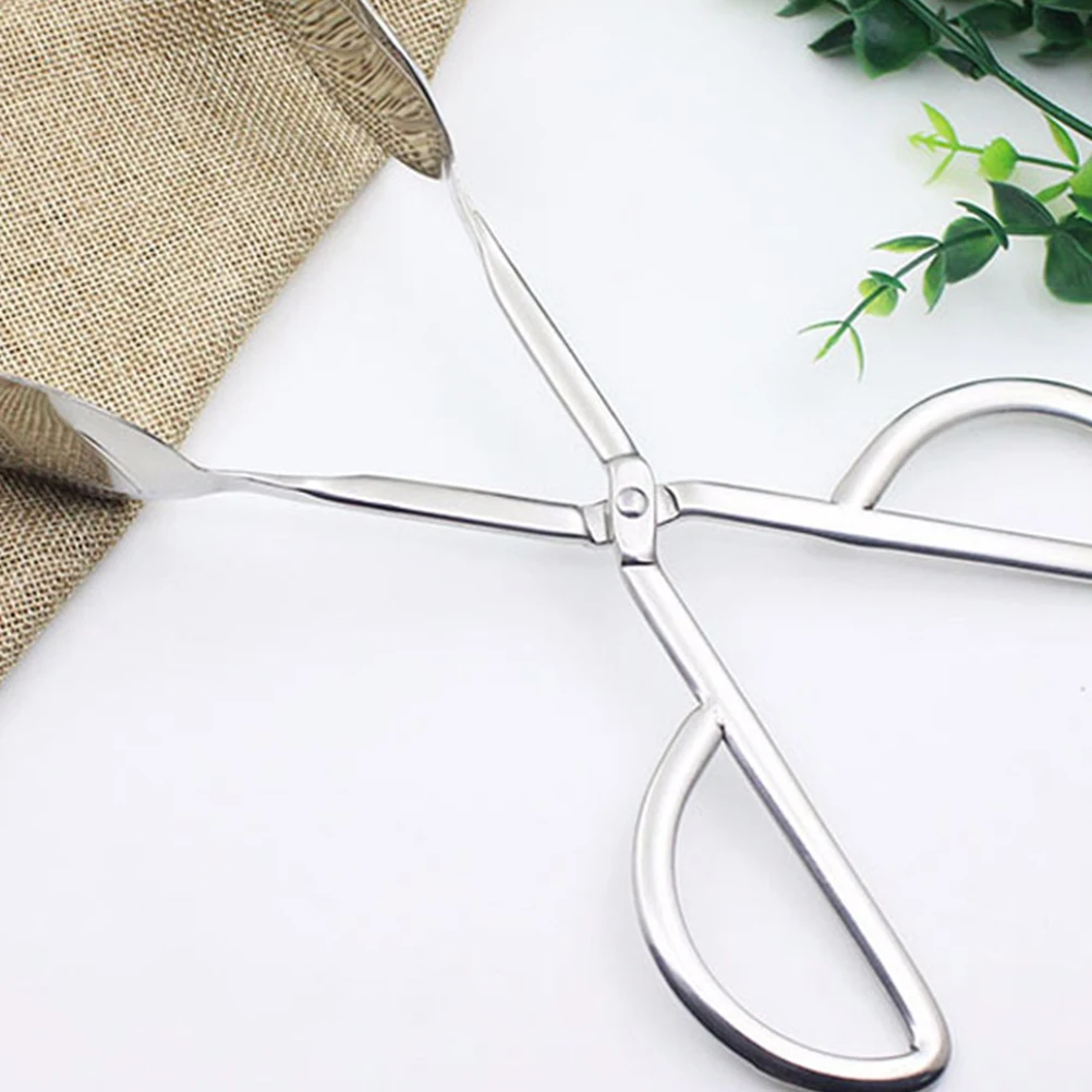 

Stainless Steel Salad Tong Kitchen Food Serving Tool for Pastries Bagels Desserts Fruits Vegetables BBQ Cake Buffet Catering