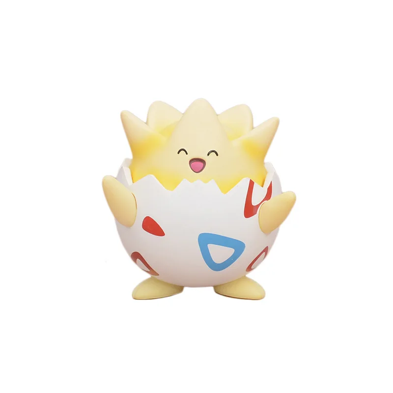 9,5 cm große Togepi-Figur, Mini-Togepi-Eierschalen-Statue, niedliches Taschenmonster-Sammelmodell, Kawaii Togepi-Desktop-Ornament-Spielzeug