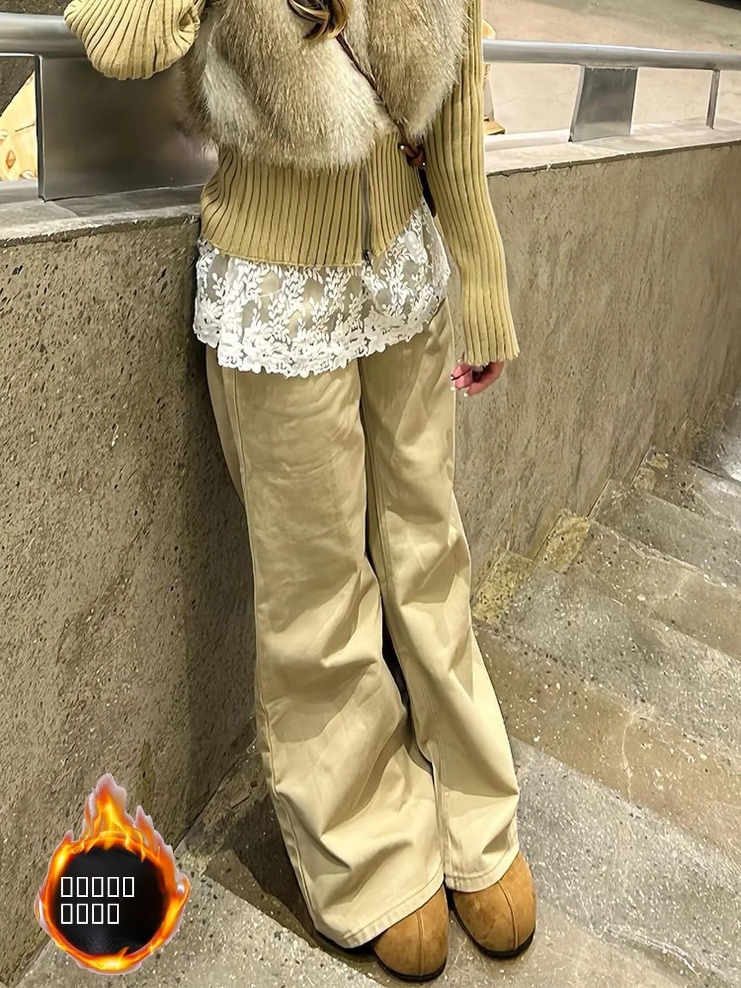 

Slim Fit High Waist Straight Leg Denim Jeans Women's Summer New Loose Drapey Khaki Color Slimming Wide Leg Pants