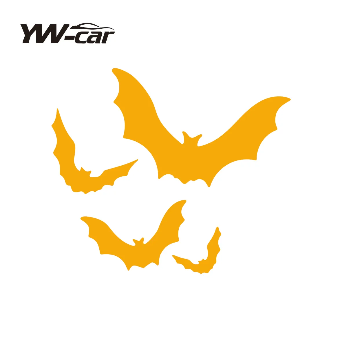 4 Stuks Schattige Gothic Bat Spookachtige Auto Sticker Sticker Sticker Voor Voorruit Voorruit Bumper Kap 4X4 Offroad Truck Vinyl Decor