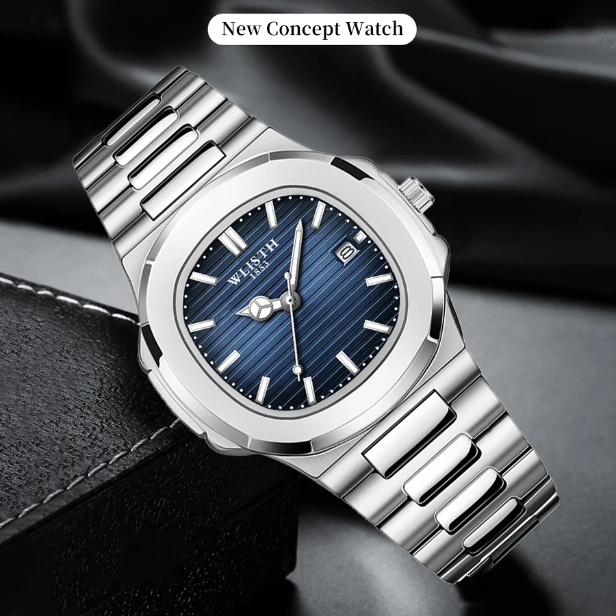 

2025 лучший бренд, мужские часы, роскошные мужские спортивные наручные часы, деловые водонепроницаемые светящиеся модные кварцевые часы, мужские часы с календарем