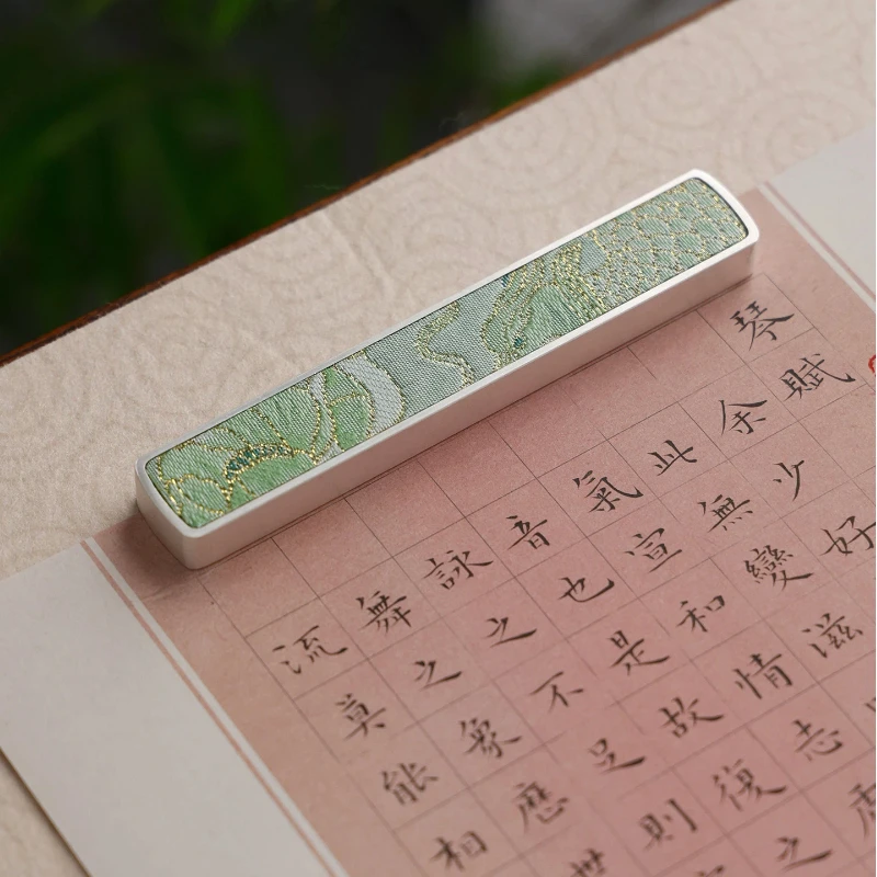 Silver plated Paperweight Chinese Calligraphy Painting Paperweight Vintage Style Office Decoration Artist Studying Stationery