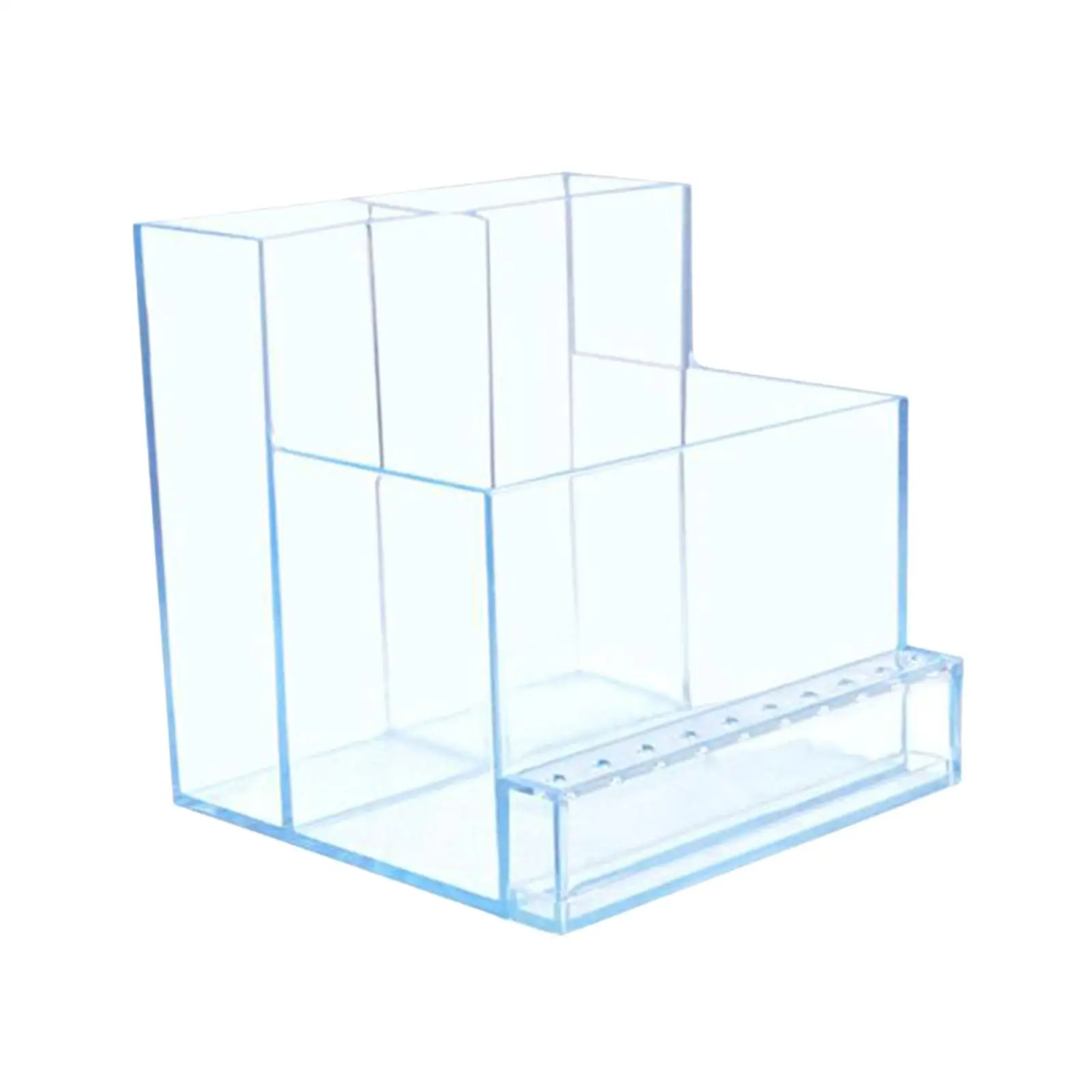 Durable 3Row Nail Holder Organizer Manicure Box for Home Use