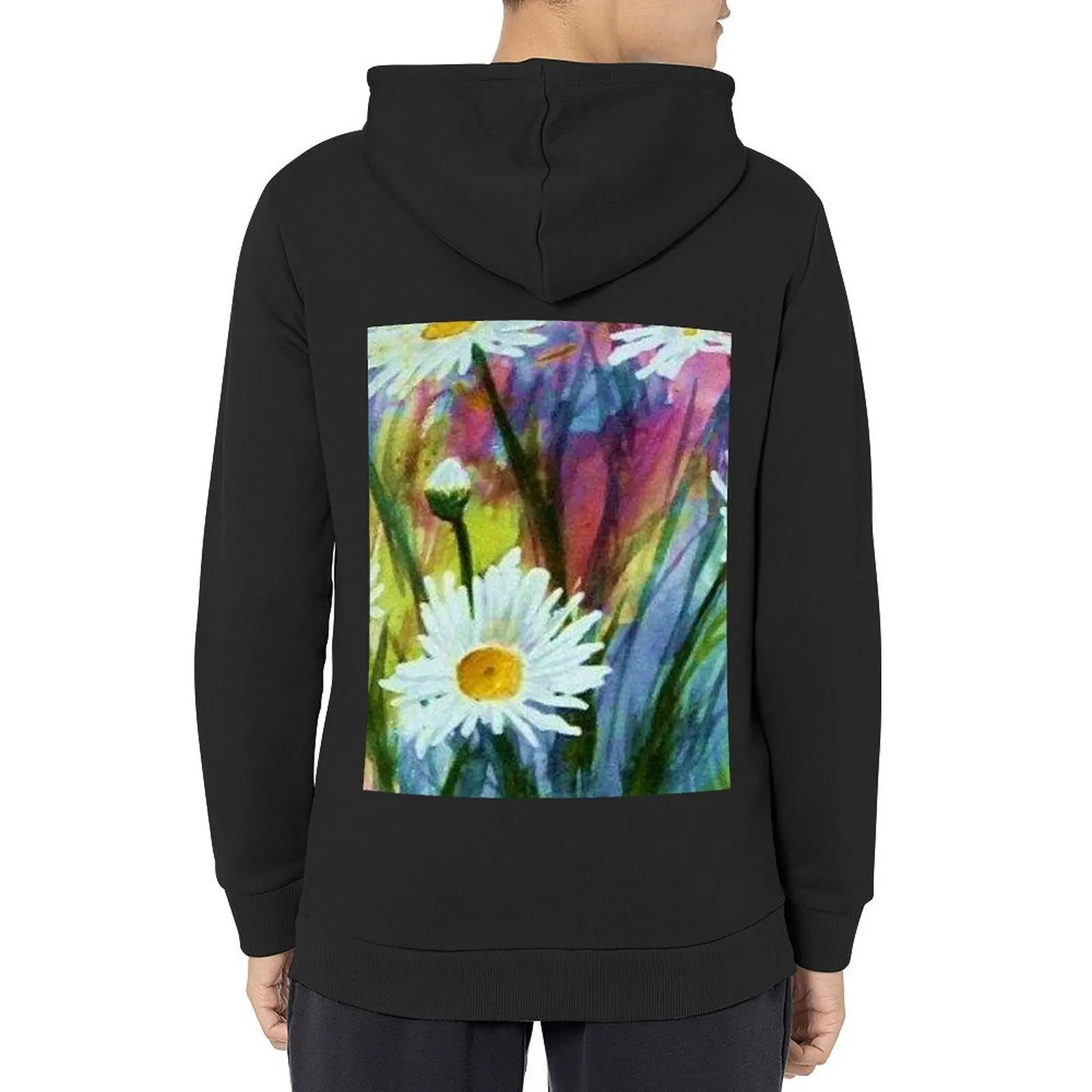 

White Daisy Party Hoodie male clothes men clothing hooded shirt korean autumn clothes hoodies and sweatshirts new