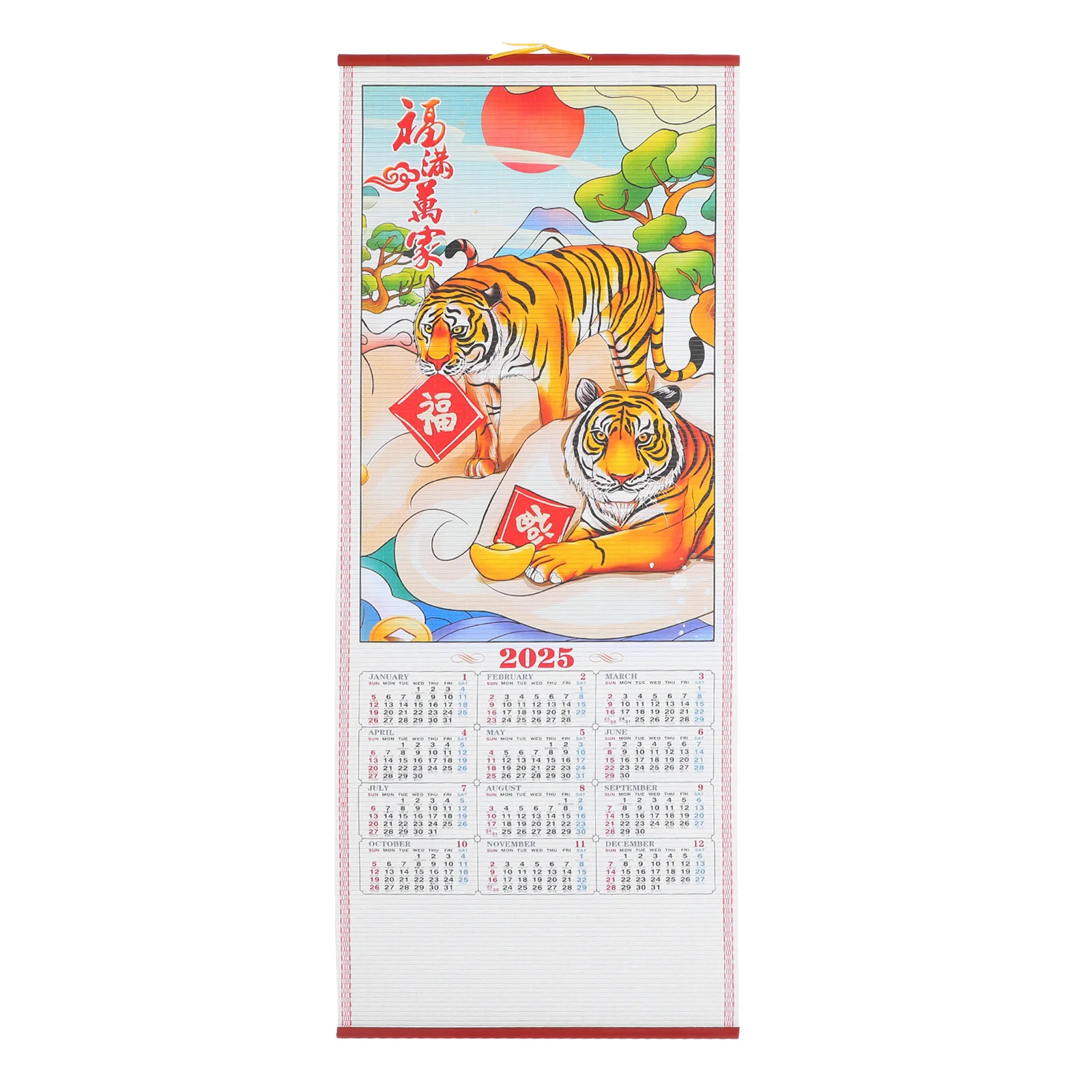

Hanging Scroll Calendar 2025 Snake Year Clear Printed Wall Decor Monthly Planner Sturdy Foldable Office Accessories Household