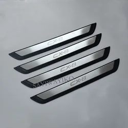 FIT For Mazda CX-8 CX8  2017 2018 2020 2021 2022 Door Sill Scuff Plate Welcome Pedal Stainless Steel Car Styling Car Accessories