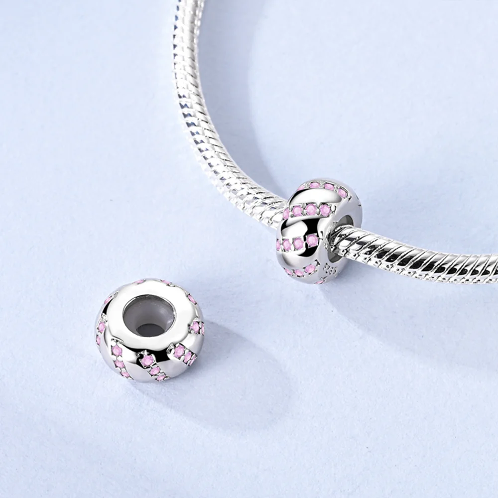 Charms 925 Silver Cute Pet Gold Track Isolation Beads Love Lock Key Bow Handcuffs Charm Fit Original Bracelet Jewelry Women Gift