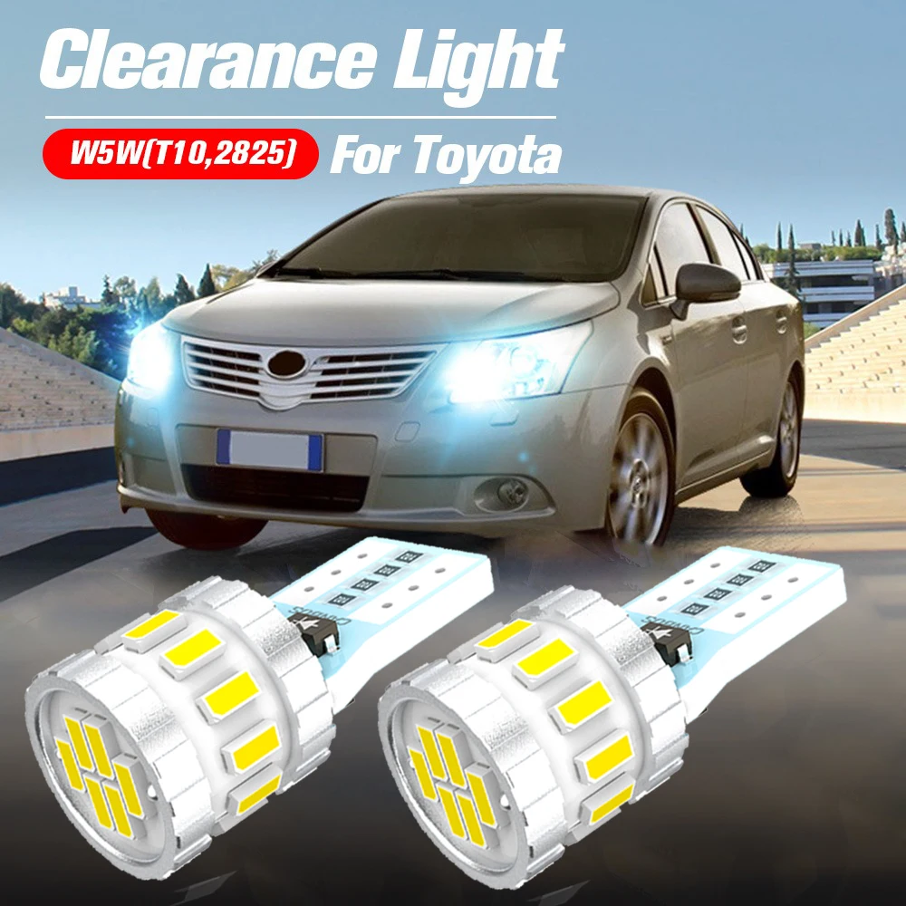 2pcs LED Clearance Light Lamp Bulb W5W T10 194 Canbus For Toyota Rav4 Verso Yaris Vitz Avensis T22 T25 T27 Land Cruiser 100 200