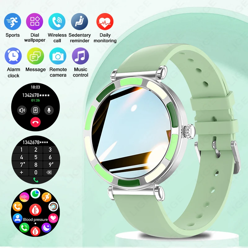 

LIGE новые умные часы для женщин, кислород в крови, мониторинг сердечного ритма, спортивный фитнес-трекер, Bluetooth-вызов, модные женские умные часы 2025