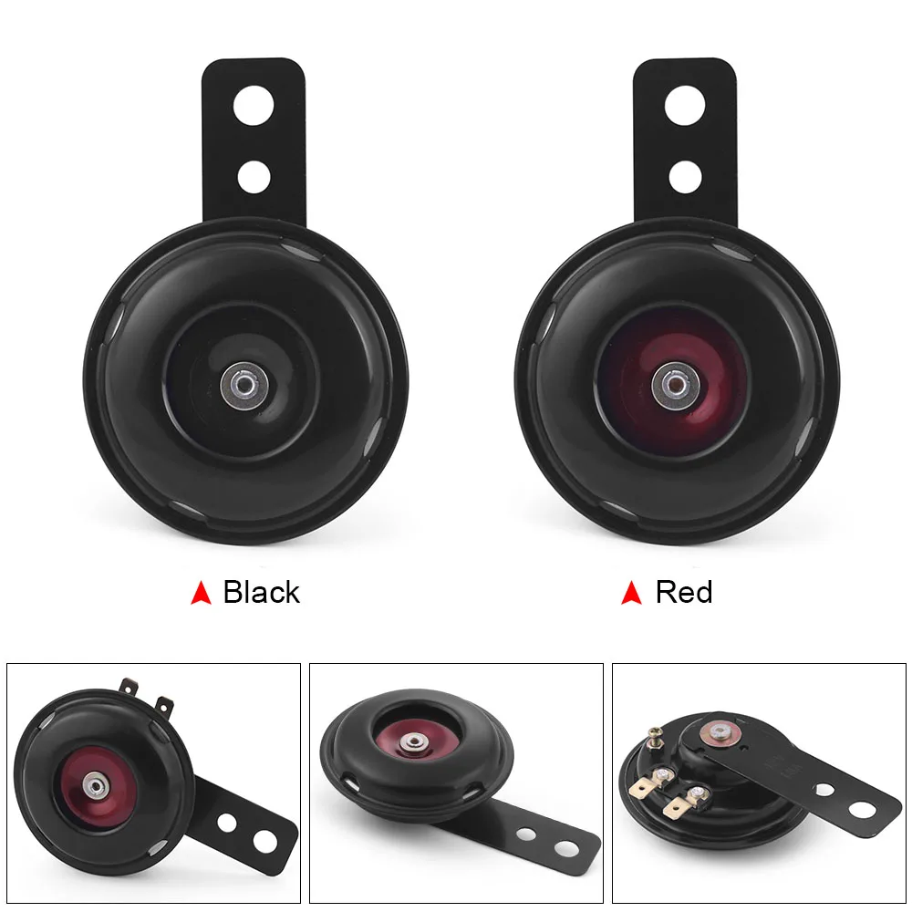 12V Horn 1.5A 105db Motorcycle Electric Horn Kit Universal Waterproof Round Loud Horn Speakers Signal for Motorcycle Accessories