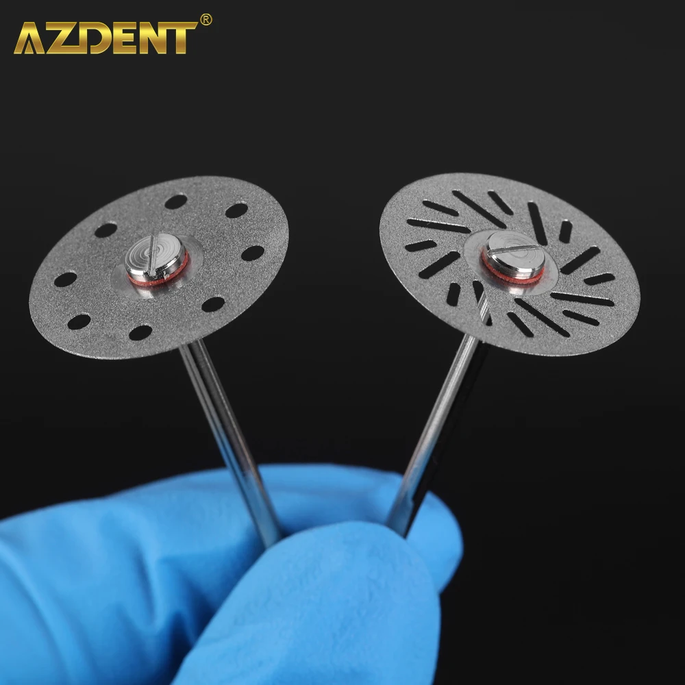 15PCS/Pack AZDENT Dental Diamond Disc 0.20mm Ultra-thin Double Side Grit Disk Cutting Tool Dia 22mm Polisher Dentistry Tools