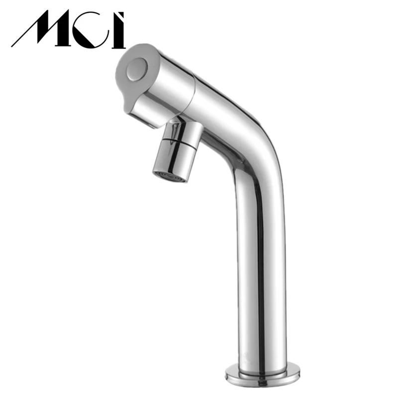 New Bath Basin Faucet Brass Chrome Faucet Brush Nickel Sink Mixer Tap Vanity Cold Water Bathroom Faucets Torneira Cozinha Mci