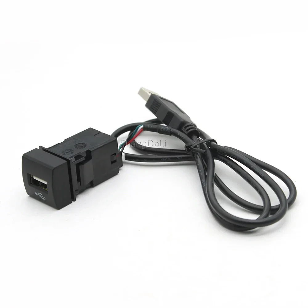Car USB Input Adapter Audio Radio u-disk flash Socket Interface Cable For Toyota Camry Corolla Rav4 Land Cruiser Prado 2018-2020