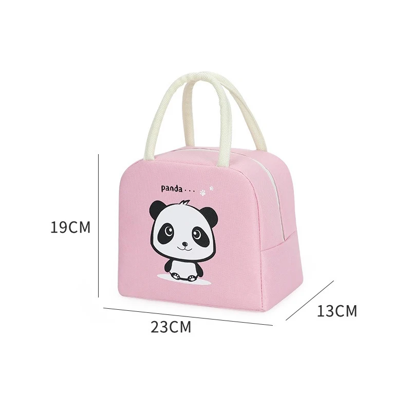 Cartoon Animal Bento Bag Cute Insulated Rice Thermal Bag Lunch Box Portable Insulated Camping Box Camping Accessories