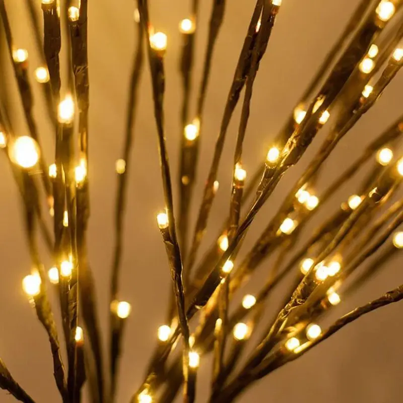 1PC ramo illuminato con lampadina a LED bianca calda/colorata, luce per composizioni floreali con rami di albero per la decorazione della festa natalizia