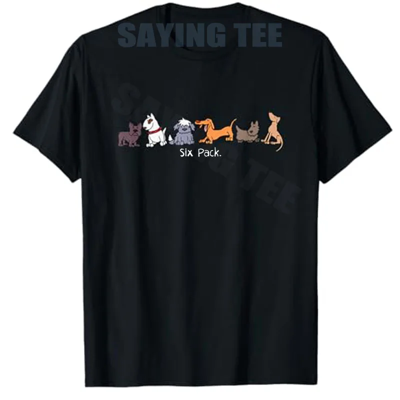 

Six Pack of Dogs Cartoon Dog Funny Meme Pet Lover T-Shirt Cute Animal Print Y2k Graphic Outfit Novelty Gift Short Sleeve Cotton
