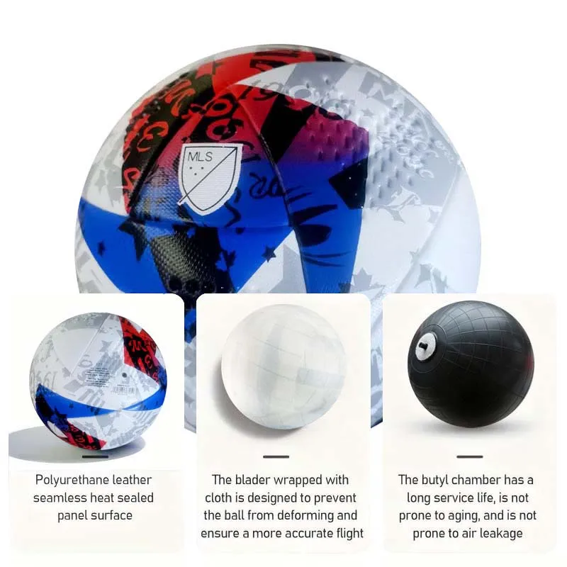 كرة قدم عالية الجودة بدون خياطة مقاومة للماء رقم المعيار. 5 مسابقة تدريب للطلاب البالغين، رياضية يومية خاصة سميكة مقاومة للانفجار