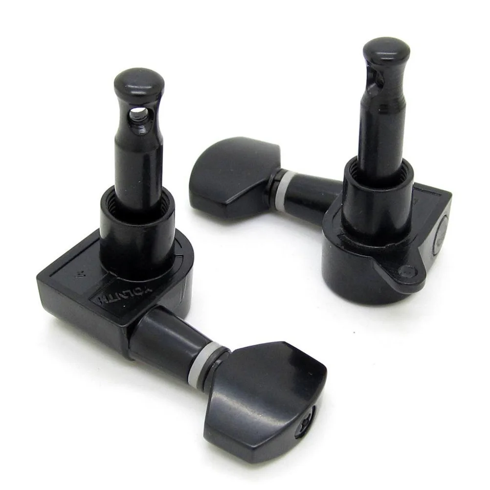 

6r Tuning Pegs Keys Premium Black Guitar Machine Heads Durable Lightweight for Electric Acoustic Guitar String Tuners
