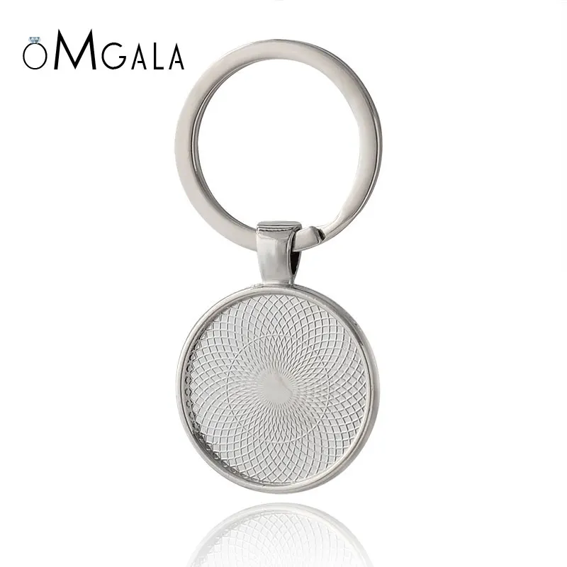 

10pcs/lot 25mm Cabochon Blank Keychain Pendant Base Handmade Key Chain Keyring Fit 25mm Glass DIY Jewelry Making Accessories