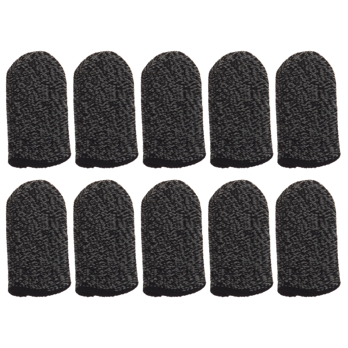 

10 Pcs Game Finger Stall Phone Playing Accessory Fingertip Covers Black Anti Sweat Thumb Sleeve Oil Proof Gaming