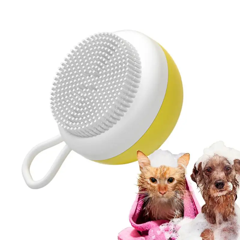 Dog Shower Brush Soft Silicone Massager Shower Comb  with Flyaway Hair Prevention cat dog Grooming Bath Sponge Pet Accessories