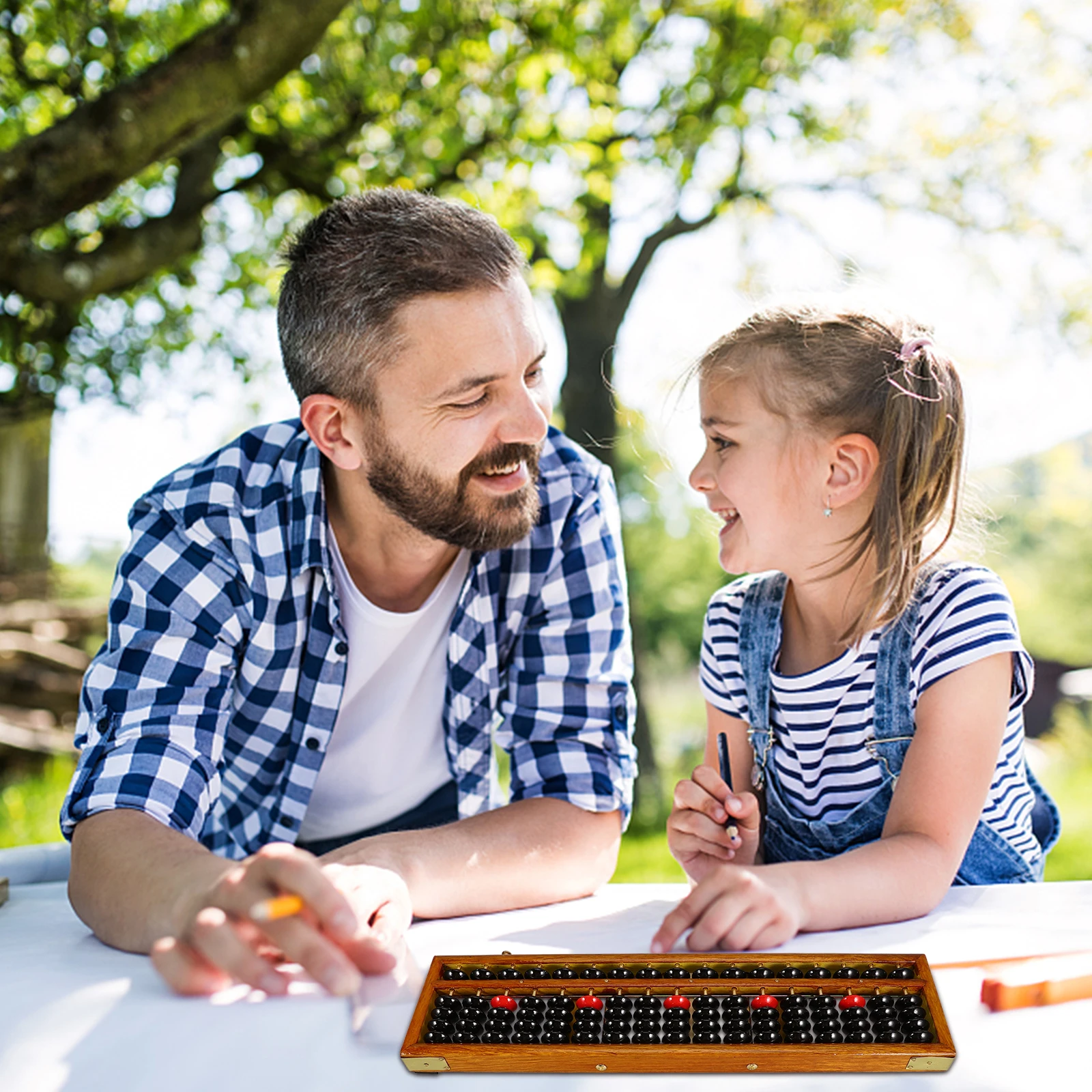 

17 Column Wooden Abacus For Learning Chinese Style Arithmetic Tool School Education Mental Math Kids Adults Teachers Home Office