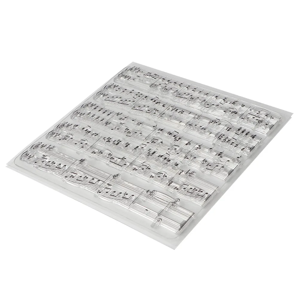 Clear Stamps Transparent Clear Rubber Stamps Silicone Musical Notes Silicone Stamps Rubber Transparent Seal Stamps Diary Decor