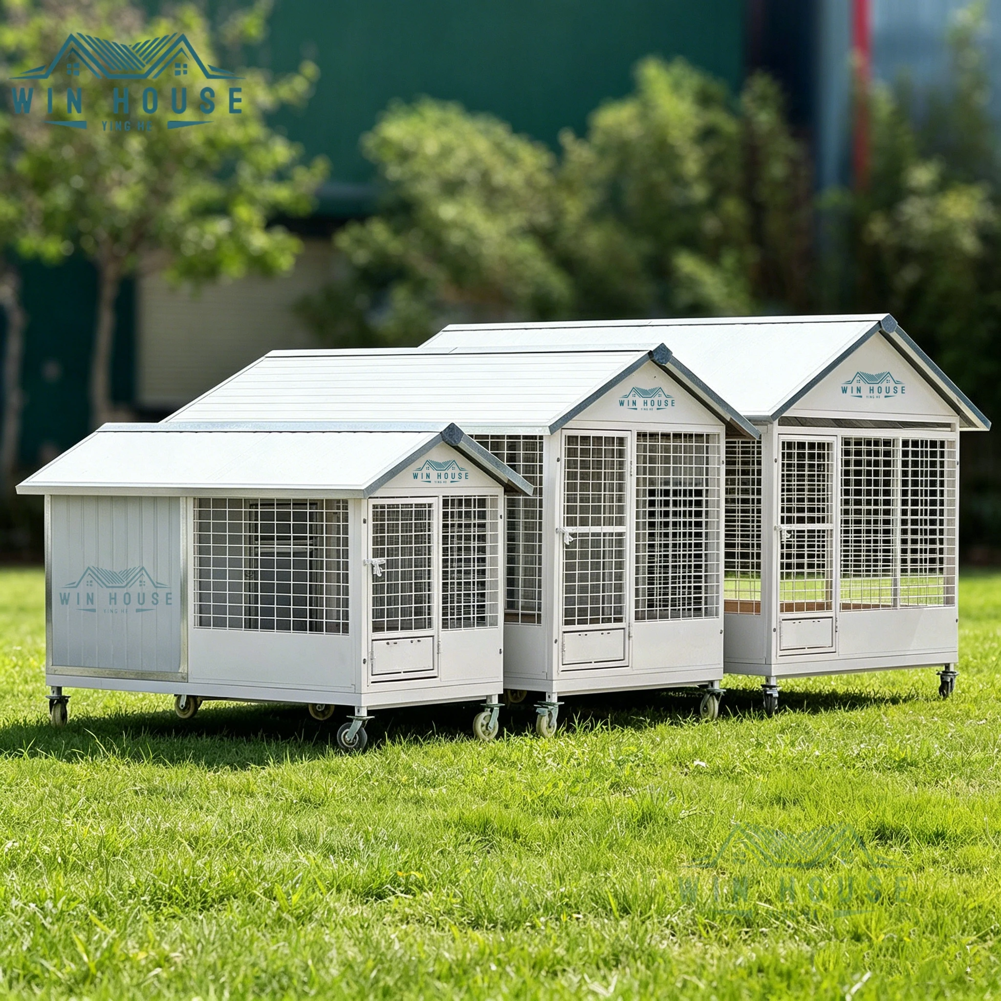 High-End Dog Palace Dog Villa Weatherproof Outdoor Mansion All-Season Cage with Scratching Post for Puppies