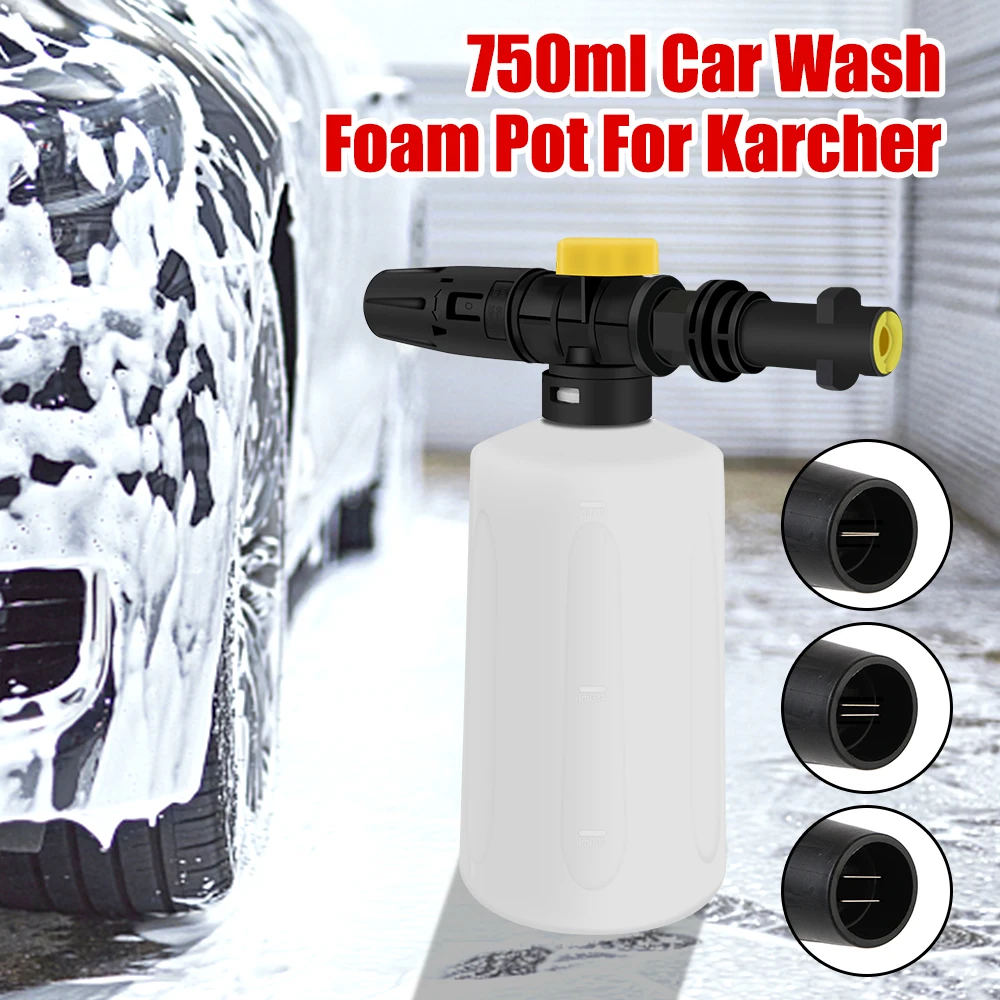 750ML High Pressure Washer Car Foam Washer Nozzles For Karcher K2 K3 K4 K5 K6 K7 Mop Brush Wash Cleaner Auto Accessories Truck