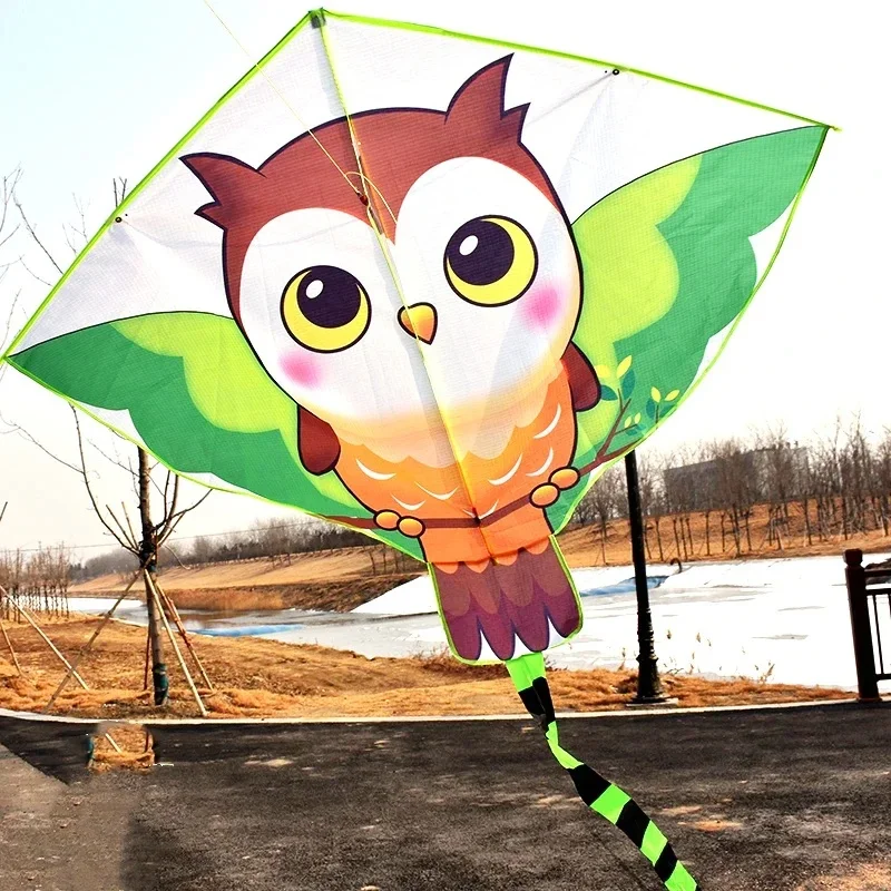 free shipping new children kites flying toys ripstop nylon fabric with handle line outdoor games for children steering wheel koi