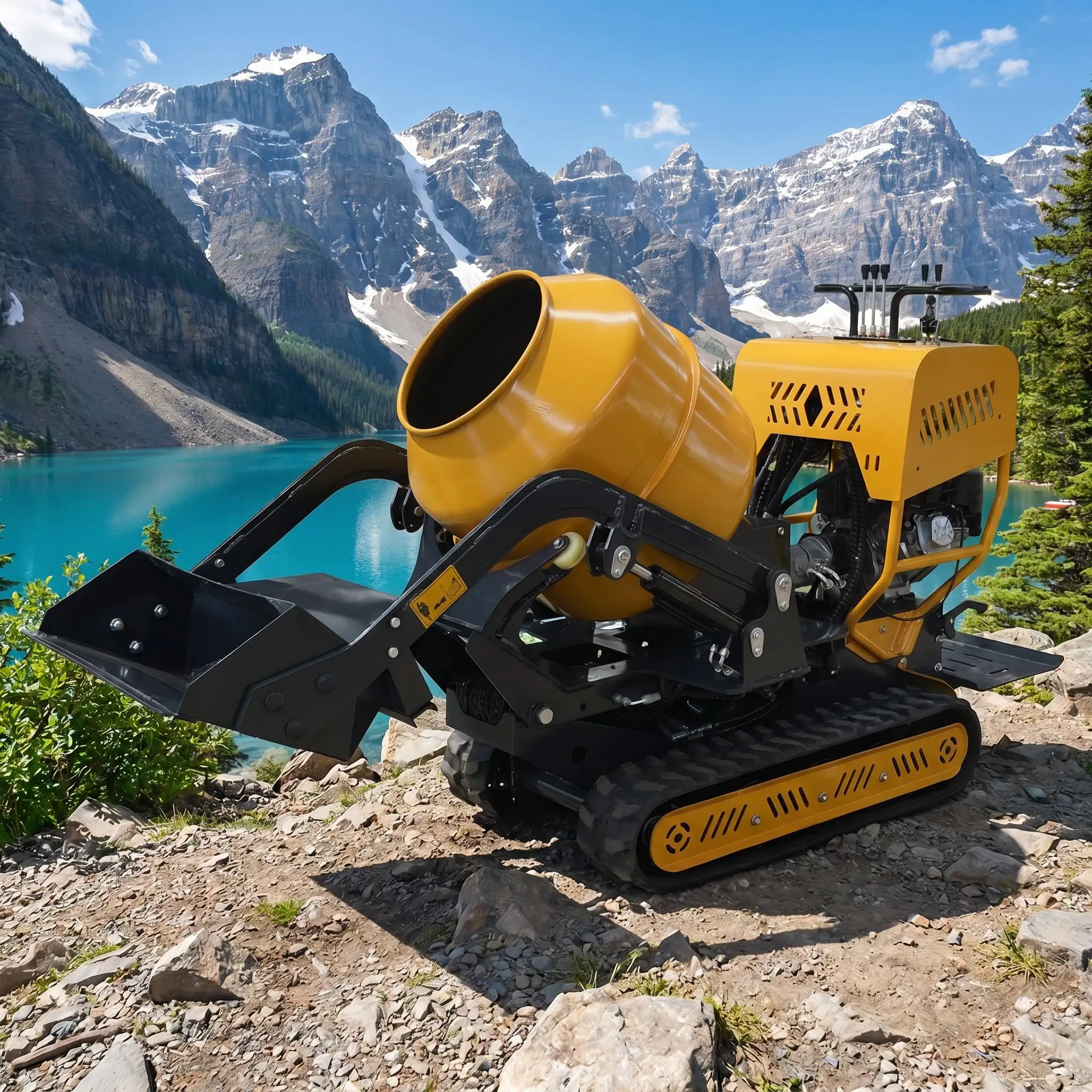 Concrete Mixer Small - Durable Small Mini Self-Loadng Concrete Mixer