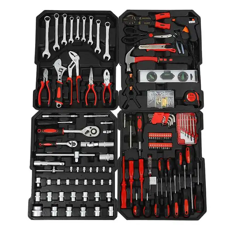 High Quality 187Pcs Wrench Torque Rachet Socket Snap Onn Cabinet Hand Box Package Tool Sets